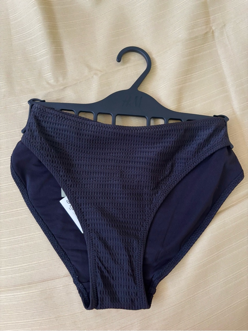 H&M Black Textured Women's Bikini Bottoms